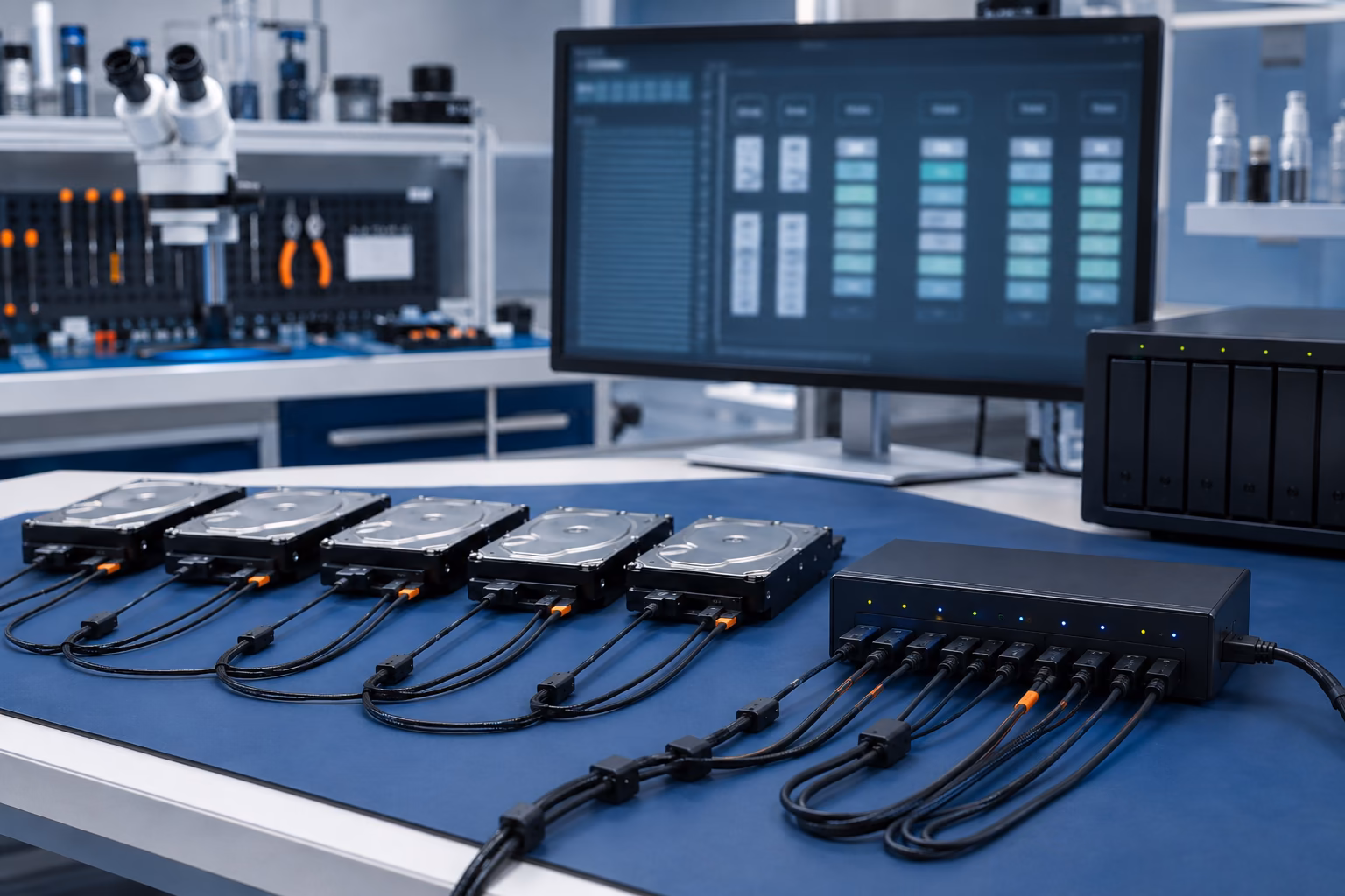 Virtuelle Rekonstruktion eines NAS-Speicherpools aus zuvor erfassten Laufwerken